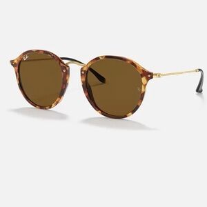 Ray-Ban Tortoise Sunglasses Round Fleck RB2447